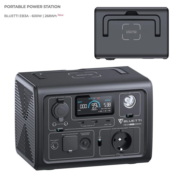 Зарядна станція Bluetti EB3A 600 W 268 Wh