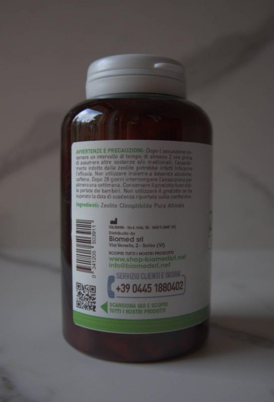 Цеоліт активований клиноптилоліт медичний чистий Biomed 180 шт.